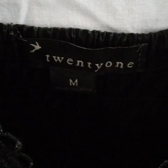 Twentyone beaded black bodice -top M - Picture 2 of 4
